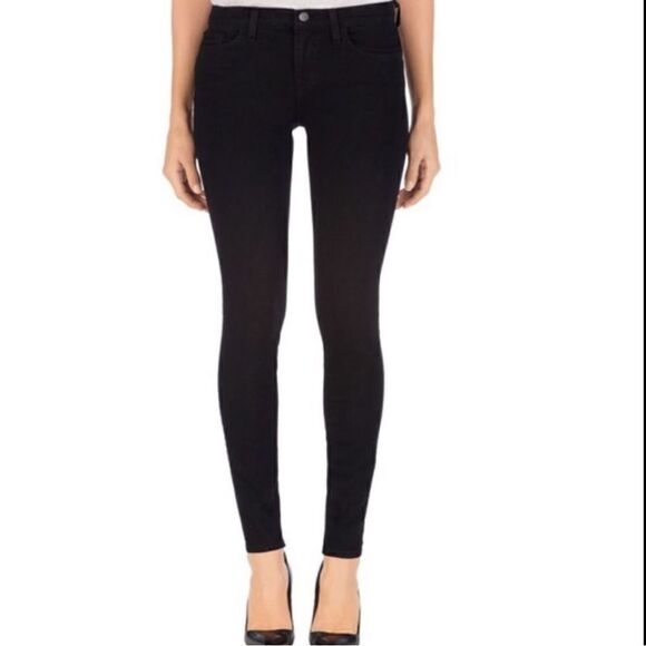 J Brand Mid Rise Shadow Skinny Jeans Black 28 - Picture 1 of 7